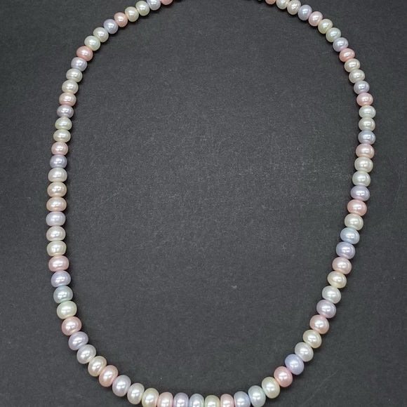 Genuine Multi Color Pearl Necklace - Picture 3 of 3